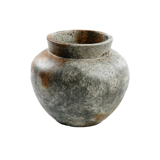 Vase décoratif en pierre naturelle pour aménagement intérieur - 30 x 30 x 25